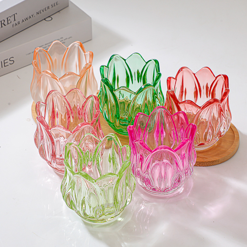 Candle Zero - Tempat Lilin Tulip Kaca Kosong Dekorasi