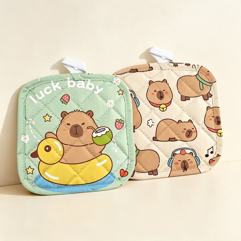 Heat Resistant Mat - Capybara Kartun Tahan Panas Handuk Tahan