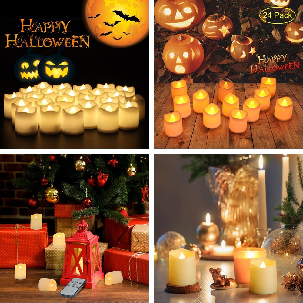 12/24 Buah Lilin Lampu Teh LED - Candle Zero ulasan dan harga
