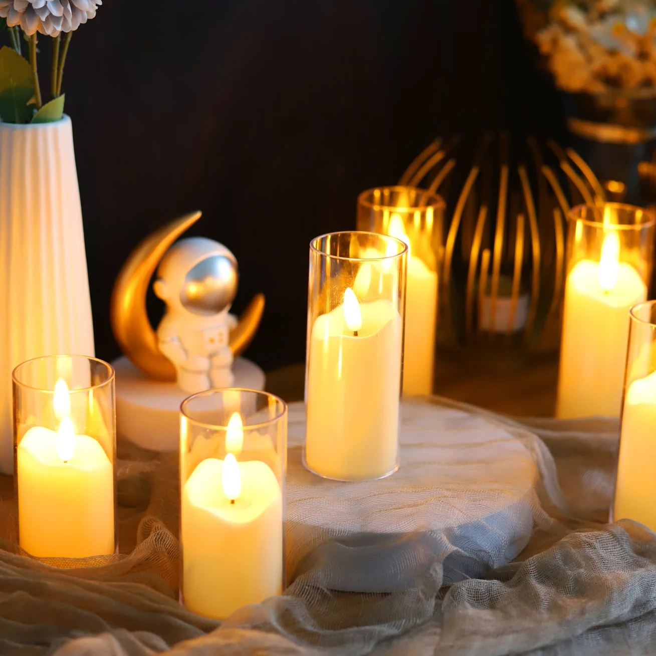 6 buah lampu lilin listrik tan - Candle Zero ulasan dan harga